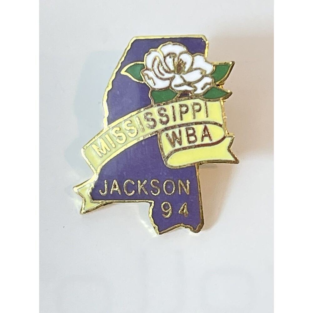 Mississippi WBA 94 Jackson Lapel Pin Women's Bowling Association